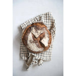 Cotton Tea Towels – Set of 2, Stripe & Grid White Cliff Studio Tea Towel