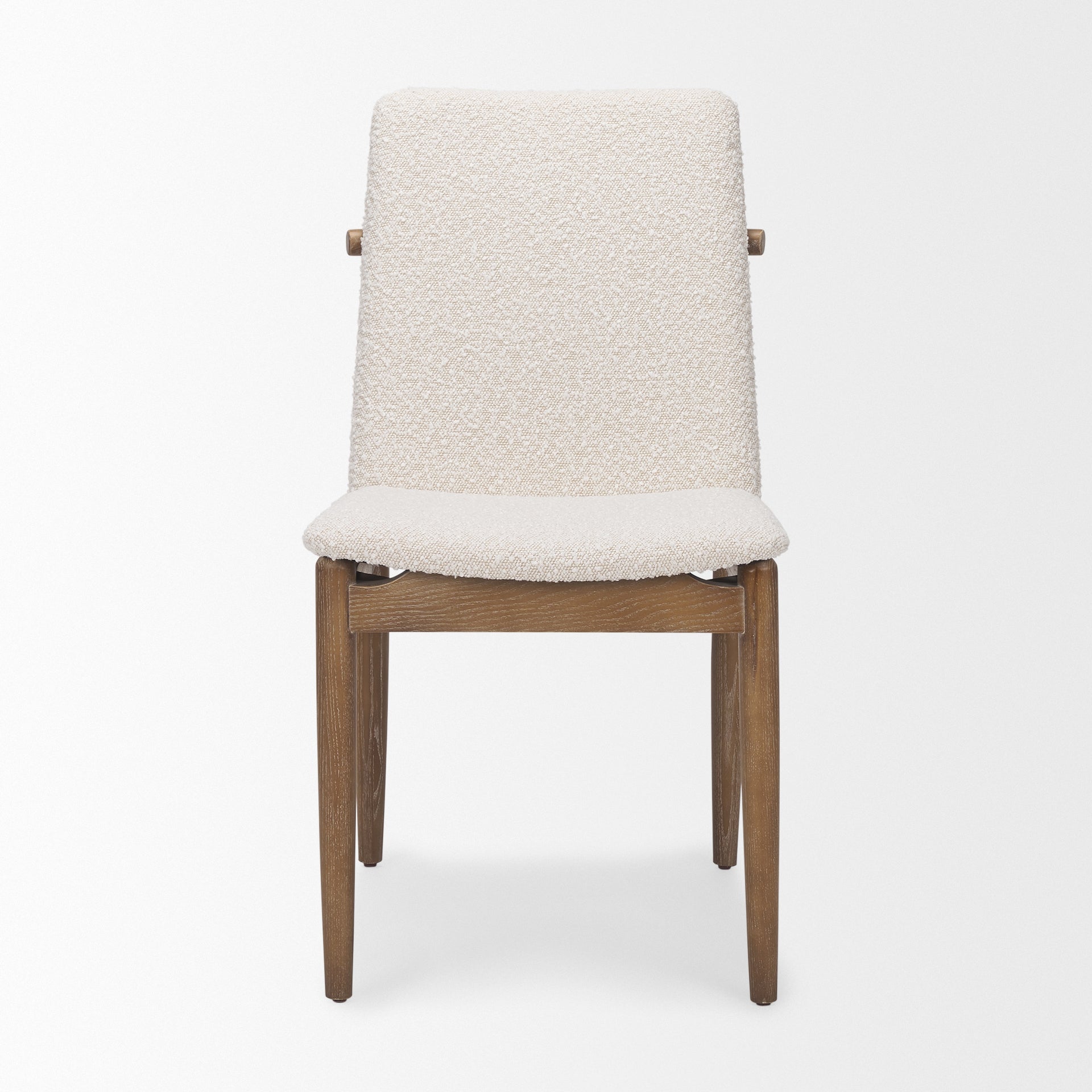 Cream Boucle Upholstered Dining Chair