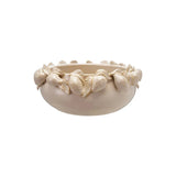Cream Stoneware Bowl with Lemons – Decorative Accent