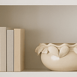 Cream Stoneware Bowl with Lemons – Decorative Accent