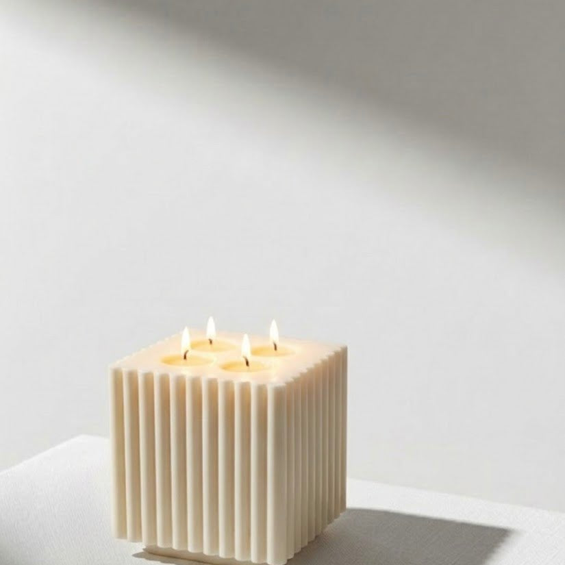 Cube White Cliff Studio Candles