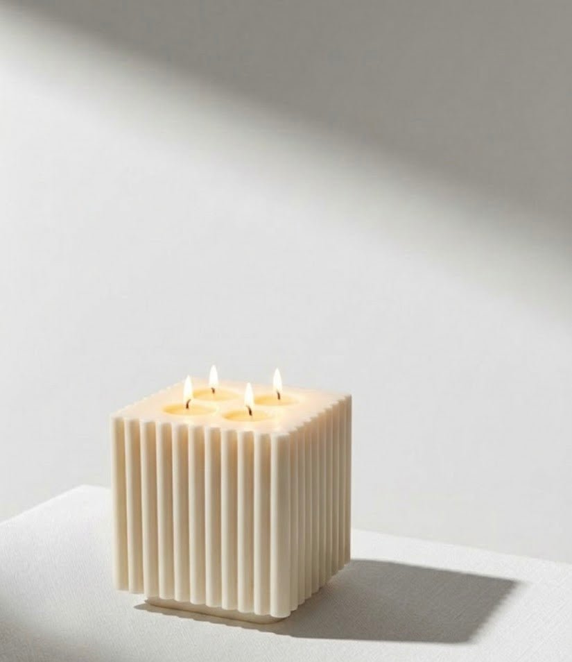 Cube White Cliff Studio Candles