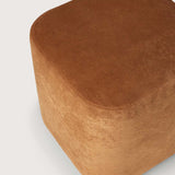 Cube pouf - Cinnamon fabric White Cliff Studio Ottoman