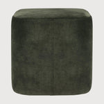 Cube pouf - Forest fabric White Cliff Studio Ottoman