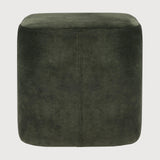 Cube pouf - Forest fabric White Cliff Studio Ottoman