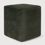 Cube pouf - Forest fabric White Cliff Studio Ottoman
