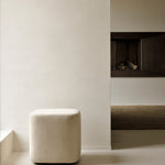 Cube pouf - Sand fabric White Cliff Studio Ottoman
