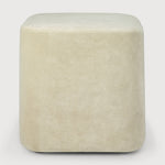 Cube pouf - Sand fabric White Cliff Studio Ottoman