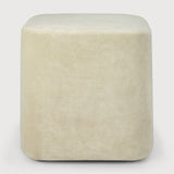 Cube pouf - Sand fabric White Cliff Studio Ottoman