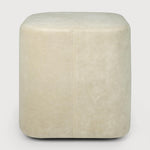 Cube pouf - Sand fabric White Cliff Studio Ottoman