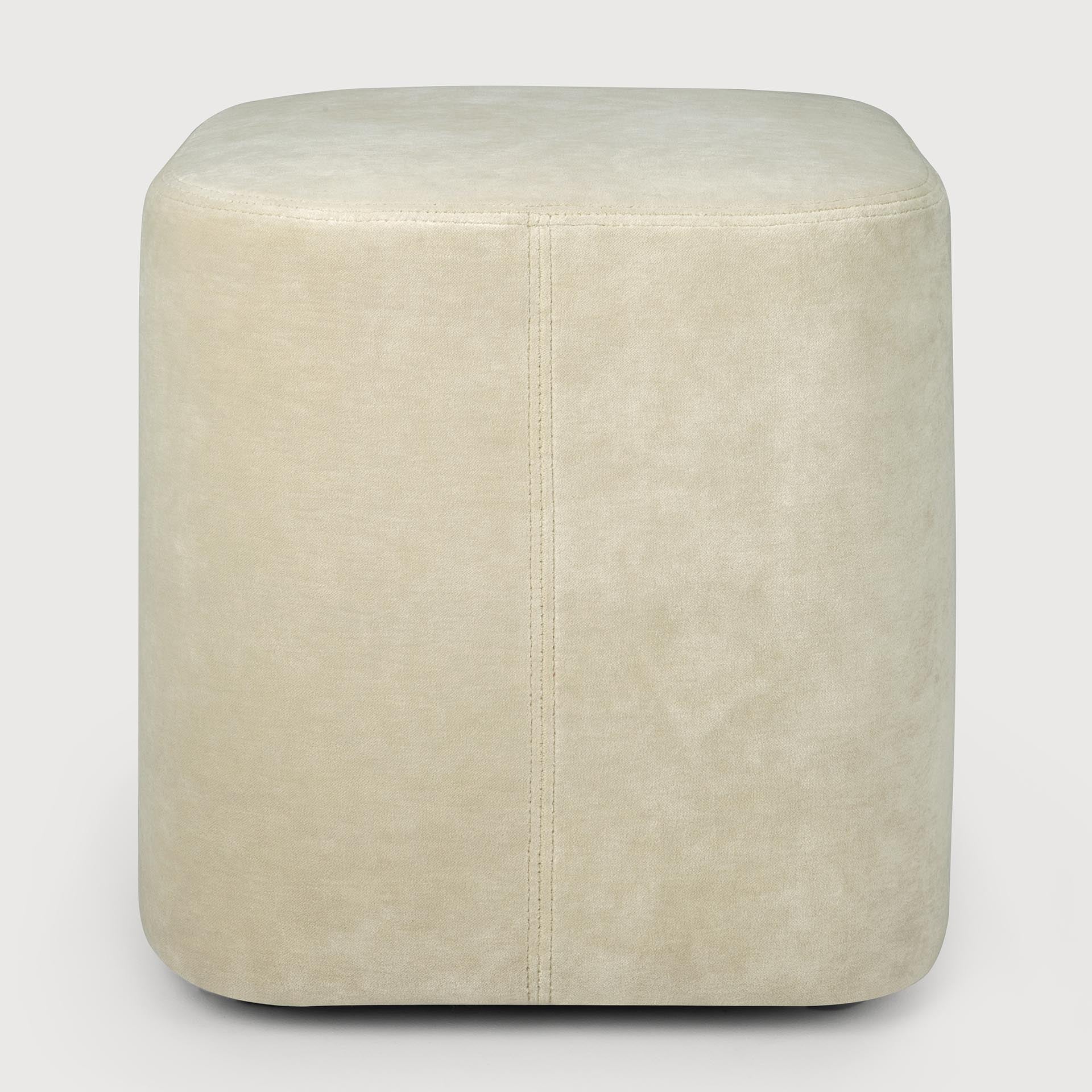 Cube pouf - Sand fabric White Cliff Studio Ottoman