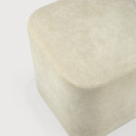 Cube pouf - Sand fabric White Cliff Studio Ottoman