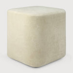 Cube pouf - Sand fabric White Cliff Studio Ottoman