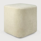 Cube pouf - Sand fabric White Cliff Studio Ottoman