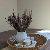 Decorative Coarse Terracotta Crock, Distressed White Volcano Glaze