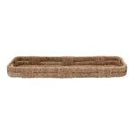 Decorative Hand-Woven Bankuan Seagrass Tray with Handles White Cliff Studio Decorative Trays