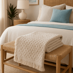Delphine Oversized Throw White Cliff Studio Throw Blankets