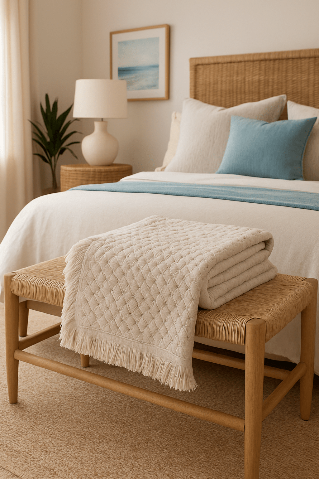 Delphine Oversized Throw White Cliff Studio Throw Blankets
