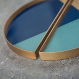 Desk organiser set - glass - walnut holder White Cliff Studio Desk Organizer