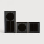 Desk organiser set - glass - walnut holder White Cliff Studio Desk Organizer