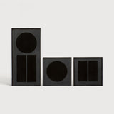 Desk organiser set - glass - walnut holder White Cliff Studio Desk Organizer