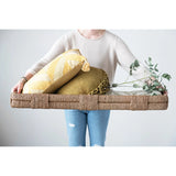 Decorative Hand-Woven Bankuan Seagrass Tray with Handles