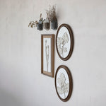 Oval Framed Plaster Leaf Wall Decor, Set of 2 - view 3