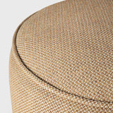 Donut outdoor pouf - Marsala check fabric - XL White Cliff Studio Outdoor Ottoman