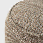 Donut outdoor pouf - Mocha check fabric White Cliff Studio Outdoor Ottoman