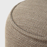 Donut outdoor pouf - Mocha check fabric White Cliff Studio Outdoor Ottoman