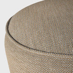 Donut outdoor pouf - Mocha check fabric - XL White Cliff Studio Outdoor Ottoman