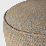 Donut outdoor pouf - Mocha check fabric - XL White Cliff Studio Outdoor Ottoman
