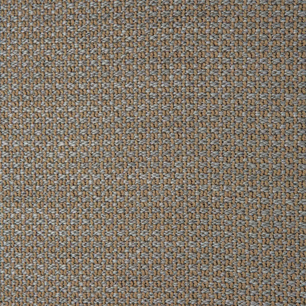 Donut outdoor pouf - Mocha check fabric - XL White Cliff Studio Outdoor Ottoman