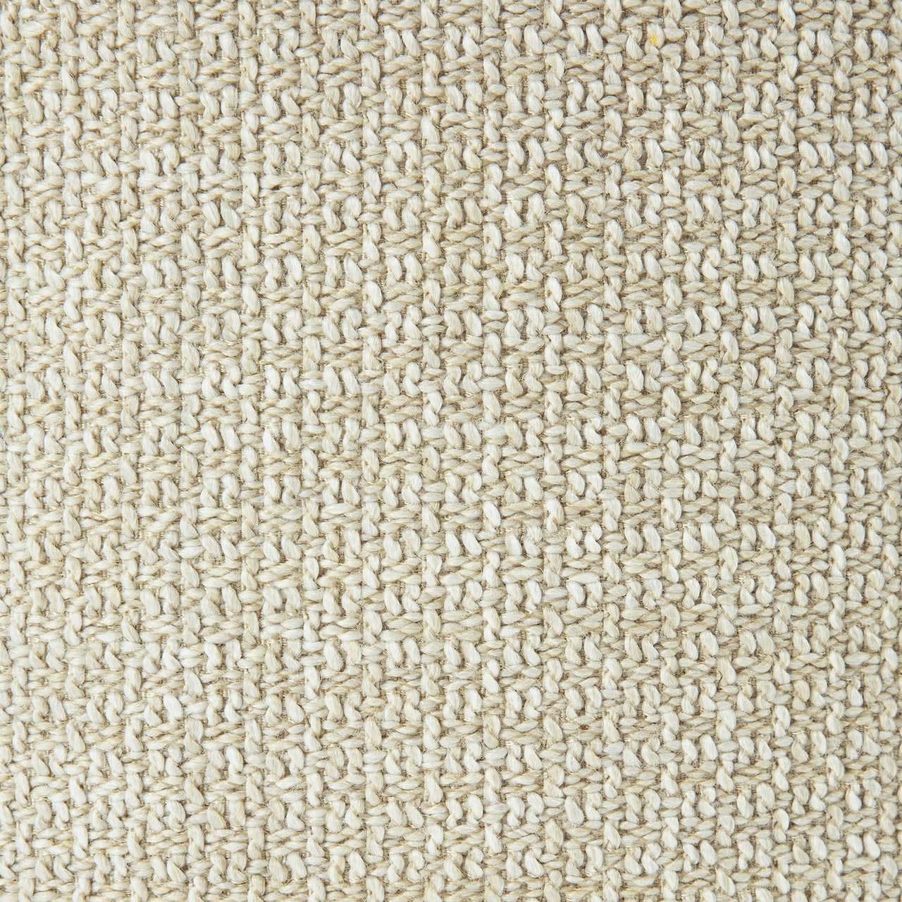 Donut outdoor pouf - Natural check fabric - XL White Cliff Studio Outdoor Ottoman