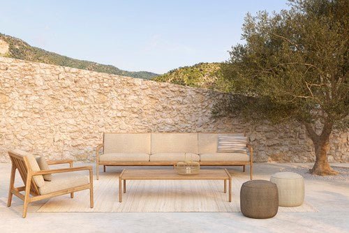 Donut Outdoor Pouf White Cliff Studio Outdoor Ottomans