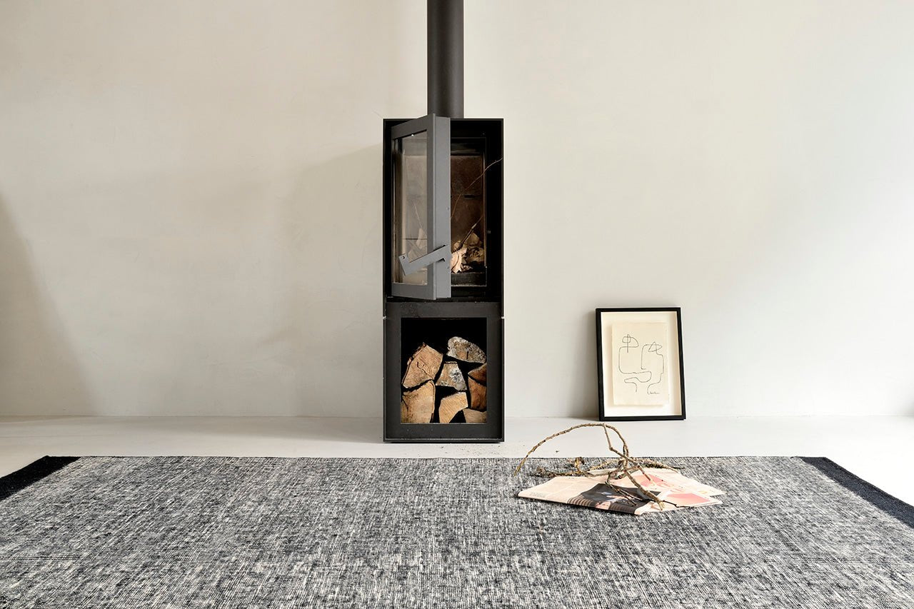 Dots kilim rug - Black White Cliff Studio Rugs