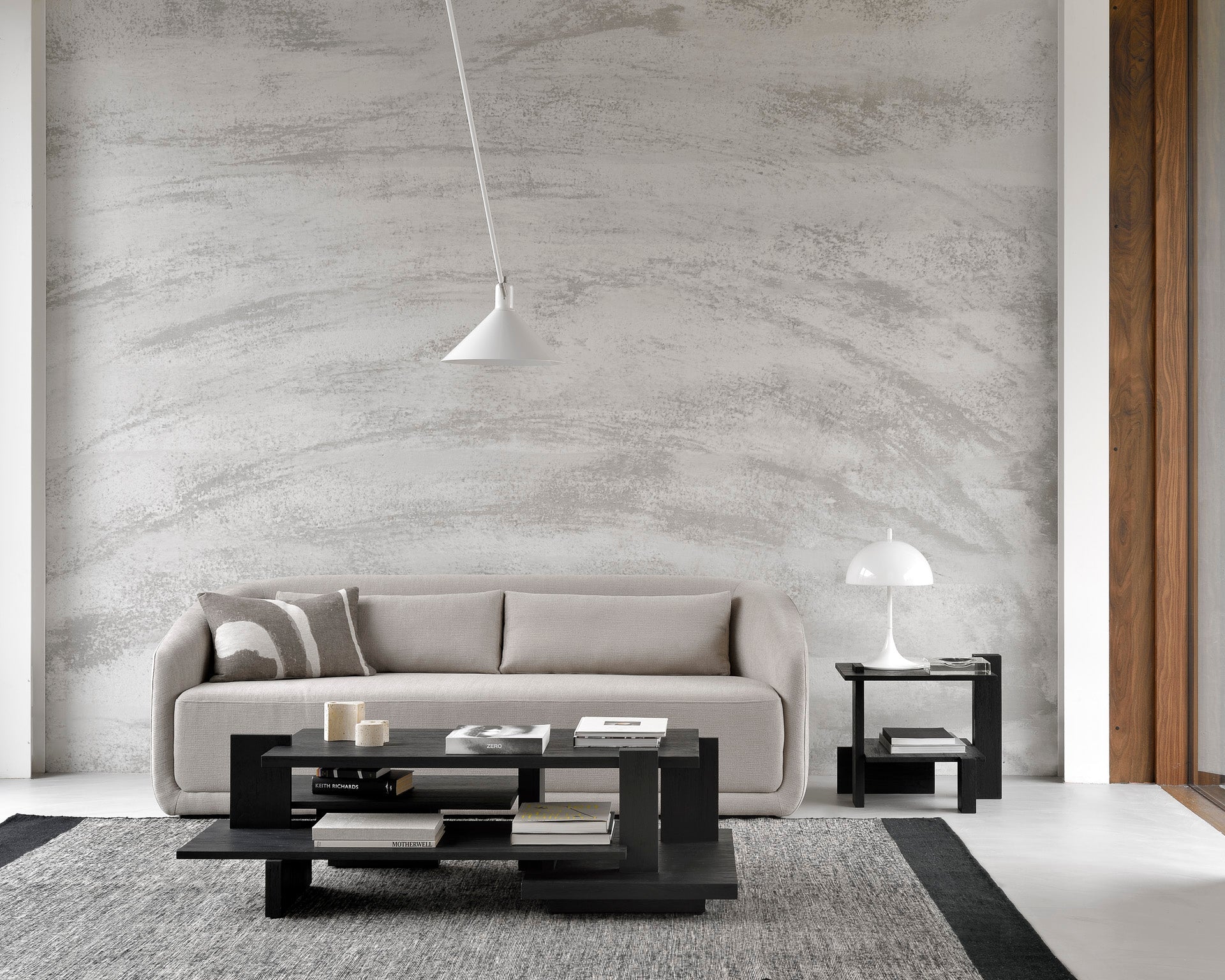 Dots kilim rug - Black White Cliff Studio Rugs