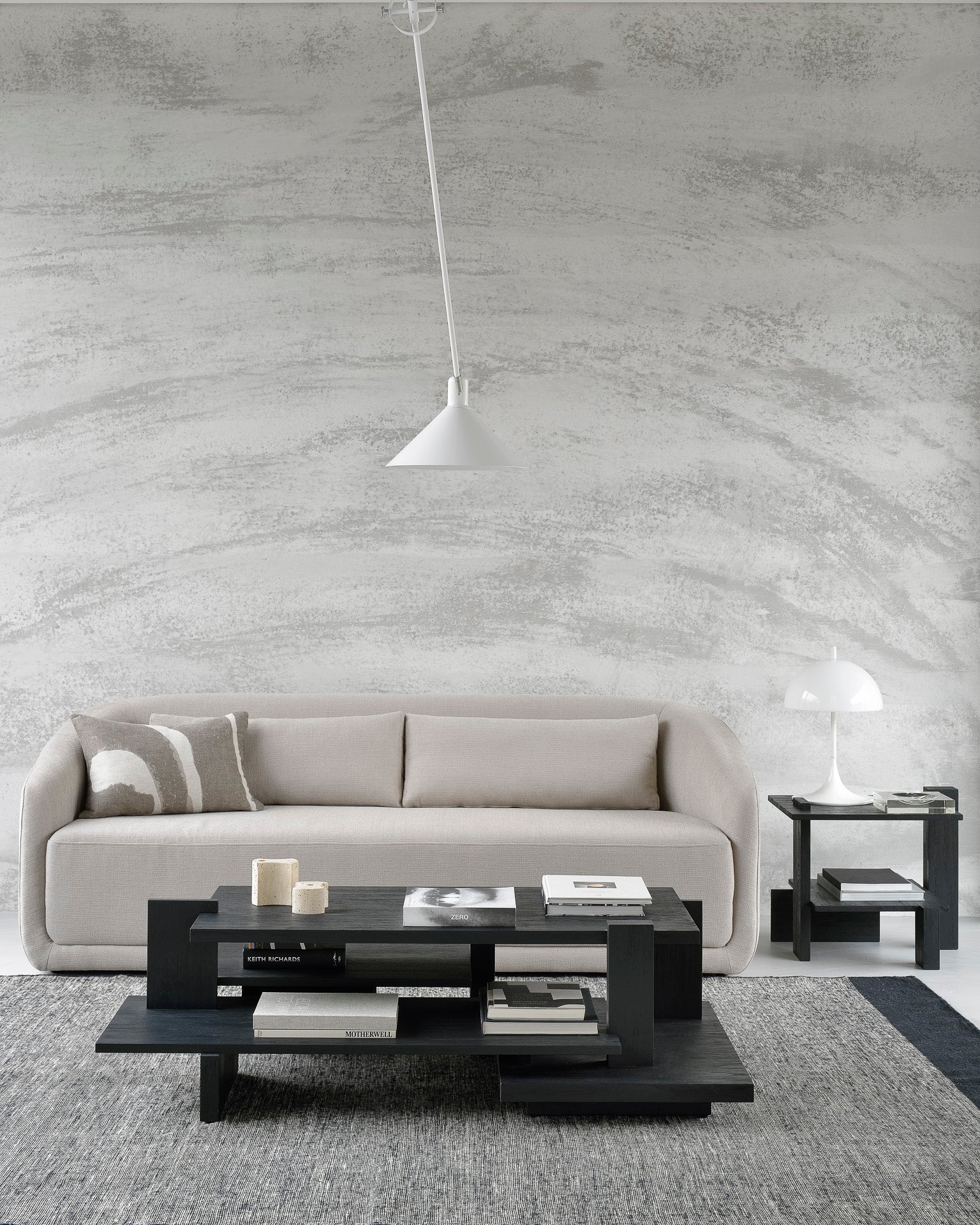 Dots kilim rug - Black White Cliff Studio Rugs