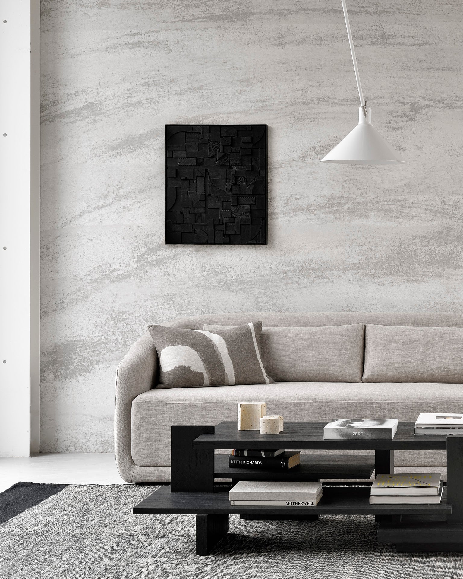 Dots kilim rug - Black White Cliff Studio Rugs