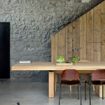 Double extendable dining table - oak - rectangular White Cliff Studio Dining Table