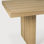 Double extendable dining table - oak - rectangular White Cliff Studio Dining Table