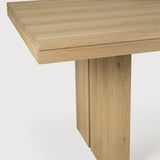 Double extendable dining table - oak - rectangular White Cliff Studio Dining Table