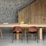 Double extendable dining table - oak - rectangular White Cliff Studio Dining Table