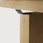 Double extendable dining table - oak - rectangular White Cliff Studio Dining Table