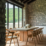 Double extendable dining table - oak - rectangular White Cliff Studio Dining Table