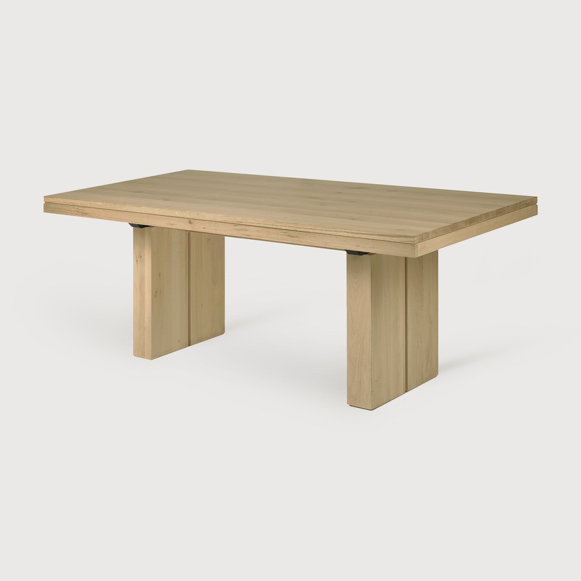 Double extendable dining table - oak - rectangular White Cliff Studio Dining Table