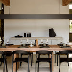 Double extendable dining table - teak - rectangular White Cliff Studio Dining Table