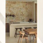 Double extendable dining table - teak - rectangular White Cliff Studio Dining Table