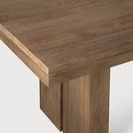 Double extendable dining table - teak - rectangular White Cliff Studio Dining Table