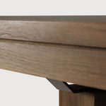 Double extendable dining table - teak - rectangular White Cliff Studio Dining Table